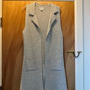 Monteau Light Gray Knit Sweater Vest